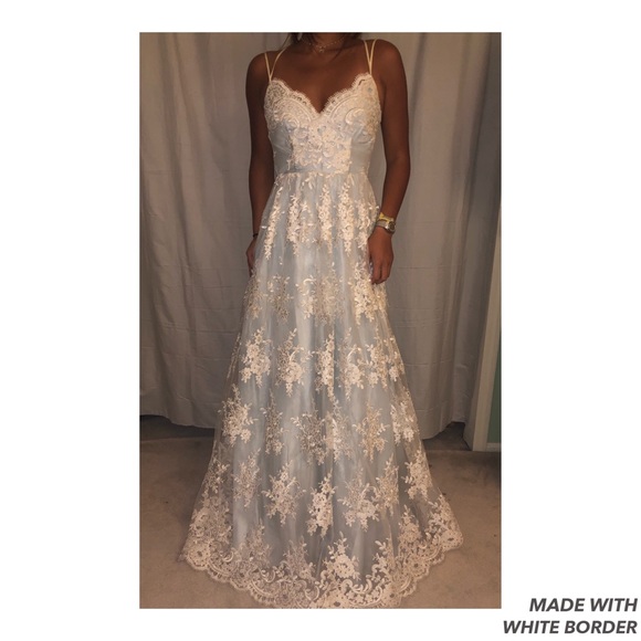 macys light blue prom dress